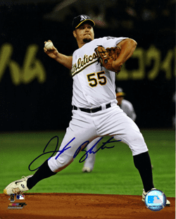 AUTOGRAPHED SIGNED photo JOE BLANTON #2 Oakland A's