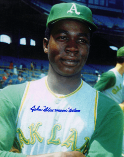 AUTOGRAPHED JOHN "BLUE MOON" ODOM 8X10 Oakland A's Photo