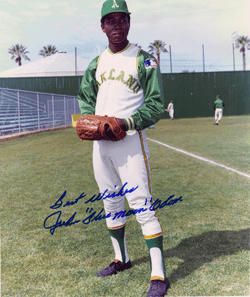 AUTOGRAPHED JOHN "BLUE MOON" ODOM 8x10  Oakland A's Photo