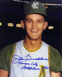 AUTOGRAPHED SIGNED photo JOHN DONALDSON #2 Kansas City A's