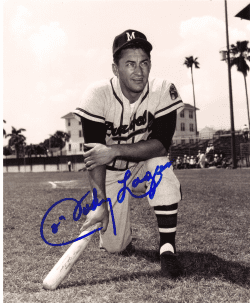 AUTOGRAPHED JOHNNY LOGAN 8x10 Milwaukee Braves Photo
