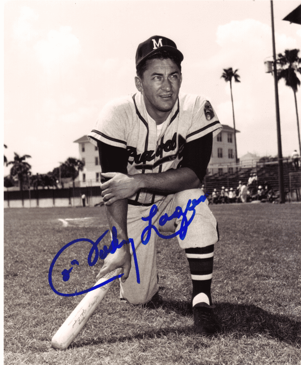 AUTOGRAPHED JOHNNY LOGAN 8x10 Milwaukee Braves Photo
