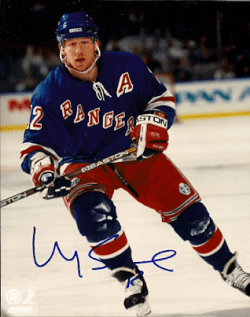 Autographed MIKE KEENE New York Rangers Photo
