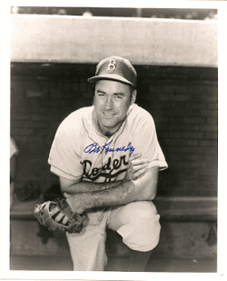AUTOGRAPHED BOB KENNEDY 8x10 Brooklyn Dodgers photo