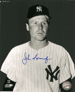 AUTOGRAPHED  photo JOHN KENNEDY New York Yankees