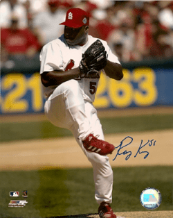 AUTOGRAPHED RAY KING 8x10 St. Louis Cardinals photo