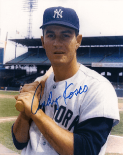 AUTOGRAPHED 8X10 photo ANDY KOSCO New York Yankees