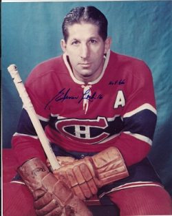 Autographed ELMER LACH Montreal Canadiens Photo