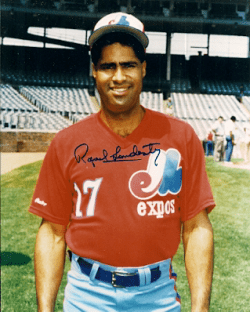 AUTOGRAPHED RAFAEL LANDESTOY Montreal Expos Photo