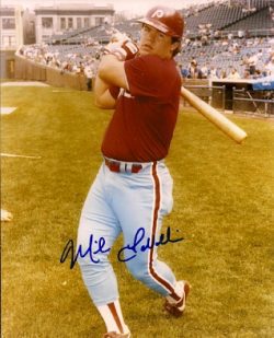 AUTOGRAPHED MIKE LAVALLIERE 8x10 Philadelphia Phillies Photo