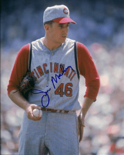 AUTOGRAPHED JIM MALONEY 8x10 Cincinnati Reds Photo