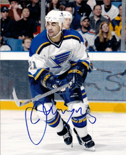 Autographed JAMAL MAYERS St. Louis Blues Photo