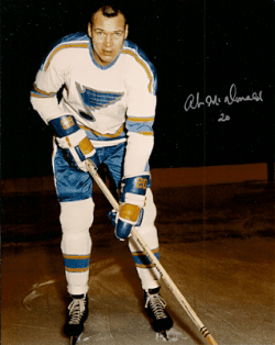 Autographed AB MCDONALD 8x10 St. Louis Blues Photo