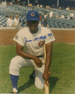 AUTOGRAPHED JIM MCMATH Chicago Cubs Photo