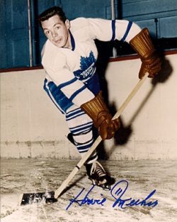 Autographed HOWIE MEEKER 8X10 Maple Leafs  photo