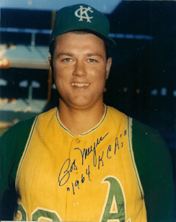 AUTOGRAPHED  photo BOB MEYER Kansas City A's
