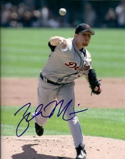 AUTOGRAPHED 8x10 photo ZACH MINER Detroit Tigers