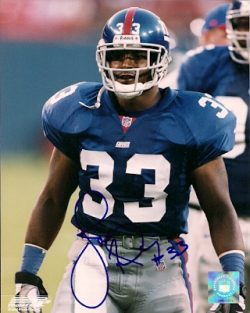 Autographed JOE MONTGOMERY New York Giants photo