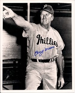 AUTOGRAPHED TERRY MOORE photo  Philadelphia Phillies