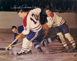 Autographed DICKIE MOORE Montreal Canadiens Photo