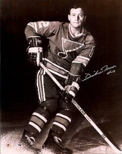 Autographed DICKIE MOORE 8x10 St. Louis Blues Photo