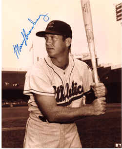 AUTOGRAPHED MARV THRONEBERRY 8X10 Kansas City A's Photo