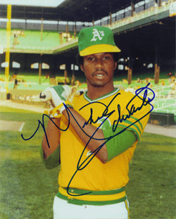 AUTOGRAPHED SIGNED photo MIKE EDWARDS Oakland A's