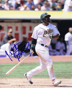 AUTOGRAPHED SIGNED photo MILTON BRADLEY Oakland A's