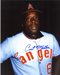 AUTOGRAPHED CURT MOTTON 8x10 California Angels Photo