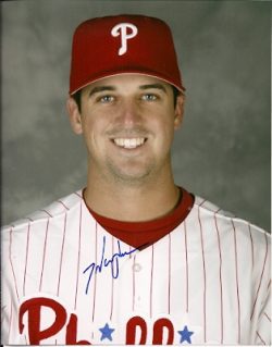 AUTOGRAPHED JOEL NAUGHTON photo  Philadelphia Phillies
