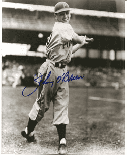 AUTOGRAPHED JOHNNY O'BRIEN 8x10 Pittsburgh Pirates Photo