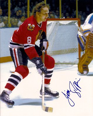 Chicago Blackhawks Jim Pappin 71-72 Team Signed Gunzo's , Game