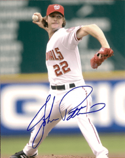 Autographed JOHN PATTERSON Washington Nationals Photo