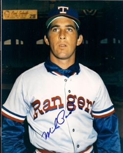 AUTOGRAPHED  photo MIKE PAUL Texas Rangers