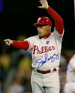 AUTOGRAPHED SAM PERLOZZO 8x10 Philadelphia Phillies Photo