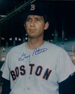 AUTOGRAPHED GARY PETERS 8x10 Boston Red Sox photo