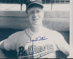 AUTOGRAPHED photo FRANK PETERS Baltimore Orioles