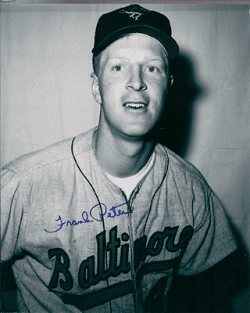 AUTOGRAPHED  photo FRANK PETERS Baltimore Orioles
