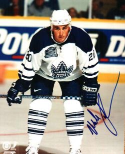 Autographed MIKE JOHNSON  Maple Leafs  photo