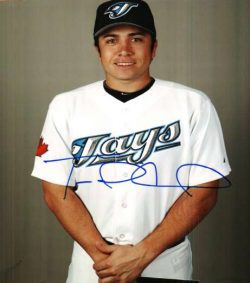Autographed TRAVIS D'ARNAUD 8x10 Toronto Blue Jays Photo