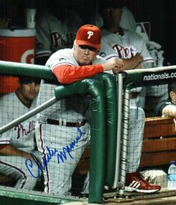 AUTOGRAPHED CHARLIE MANUEL photo  Philadelphia Phillies