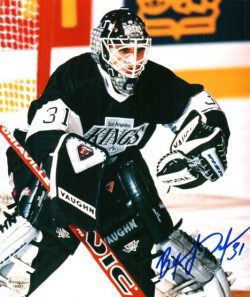 Autographed BRIAN DAFOE Los Angeles Kings Photo