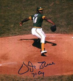 AUTOGRAPHED VIDA BLUE 8X10 Oakland  A's Photo