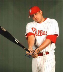 AUTOGRAPHED  BRIAN BOCOCK 8x10 Philadelphia Phillies photo