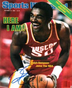 Autographed RALPH SAMPSON  8x10 HOUSTON ROCKETS photo