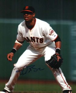 AUTOGRAPHED EMMANUEL BURRISS San Francisco Giants Photo