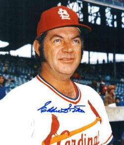 AUTOGRAPHED EDDIE FISHER St. Louis Cardinals photo