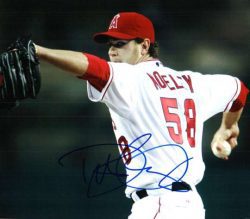 AUTOGRAPHED 8X10  photo DUSTIN MOSELEY Angels