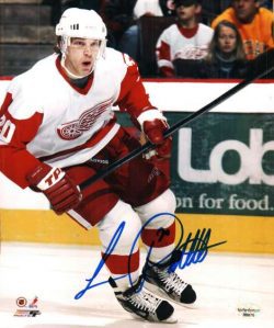 Autographed LUC ROBITAILLE Detroit Red Wings Photo