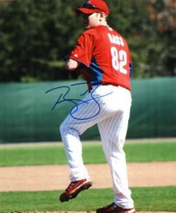 AUTOGRAPHED BRIAN BASS 8x10 Philadelphia Phillies Photo